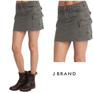 J Brand Olive Cargo mini skirt slouch NWOT 28